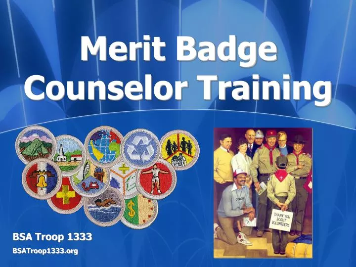 merit badge counselor training n.