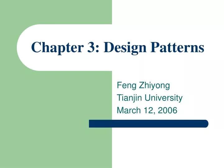 PPT - Chapter 3: Design Patterns PowerPoint Presentation, free download ...