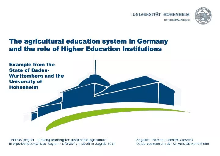 the agricultural education system in germany and the role of higher education institutions n.