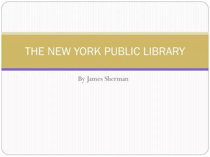 the new york public library n.