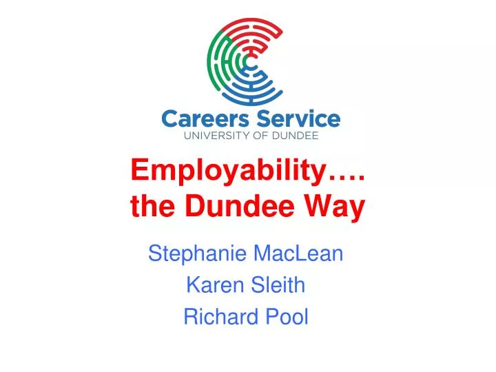 employability the dundee way n.