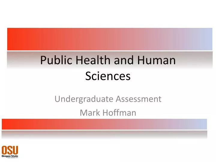public health and human sciences n.
