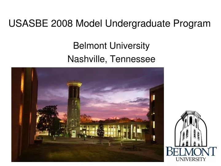 usasbe 2008 model undergraduate program n.