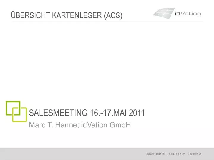 salesmeeting 16 17 mai 2011 n.