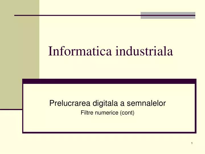 informatica industriala n.