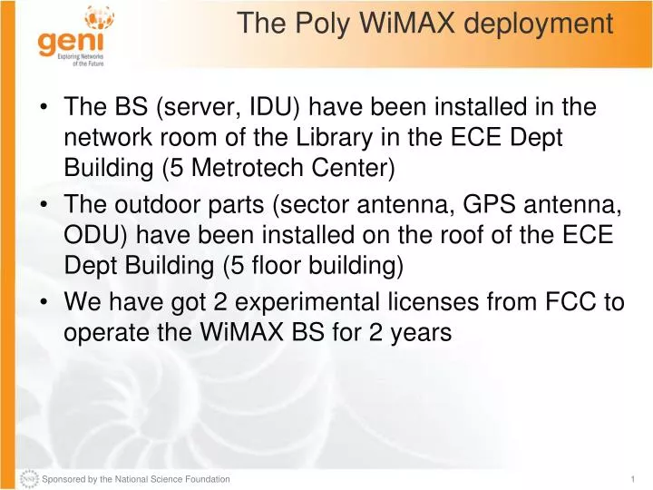 the poly wimax deployment n.
