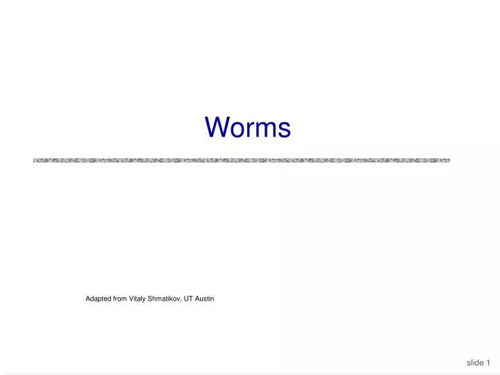 worms n.