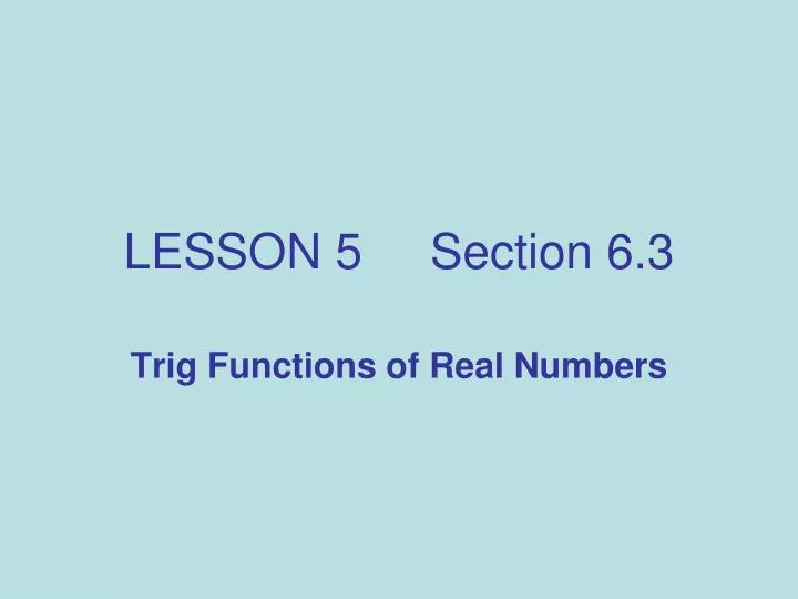 lesson 5 section 6 3 n.
