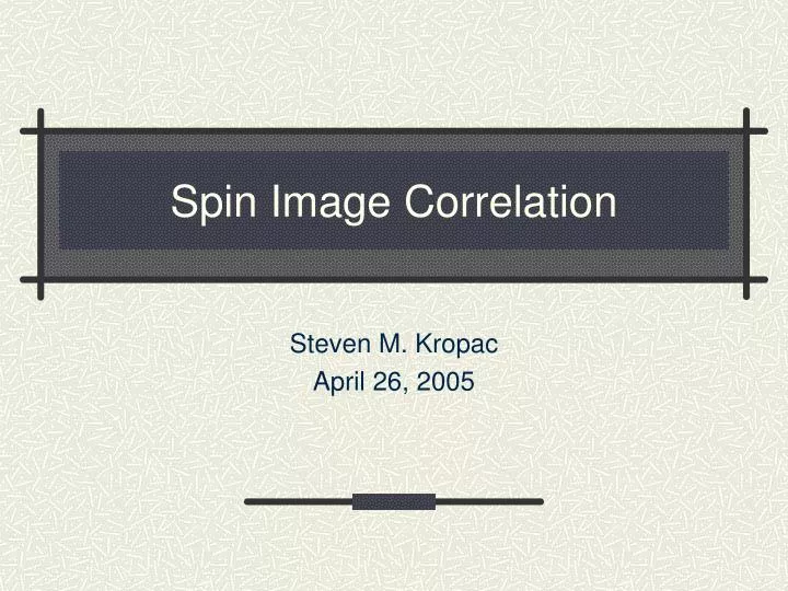 spin image correlation n.