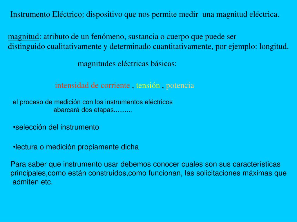 PPT - Instrumentos Eléctricos PowerPoint Presentation, free download -  ID:5799646