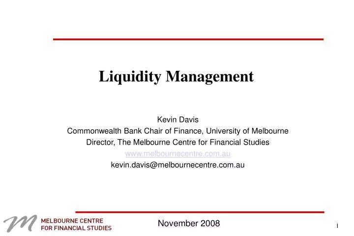 liquidity management n.