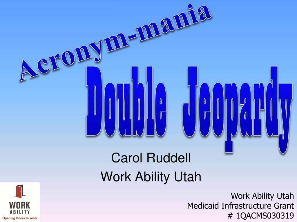 PPT - Carol Ruddell Work Ability Utah PowerPoint Presentation, free  download - ID:5800251