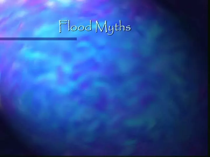 flood myths n.