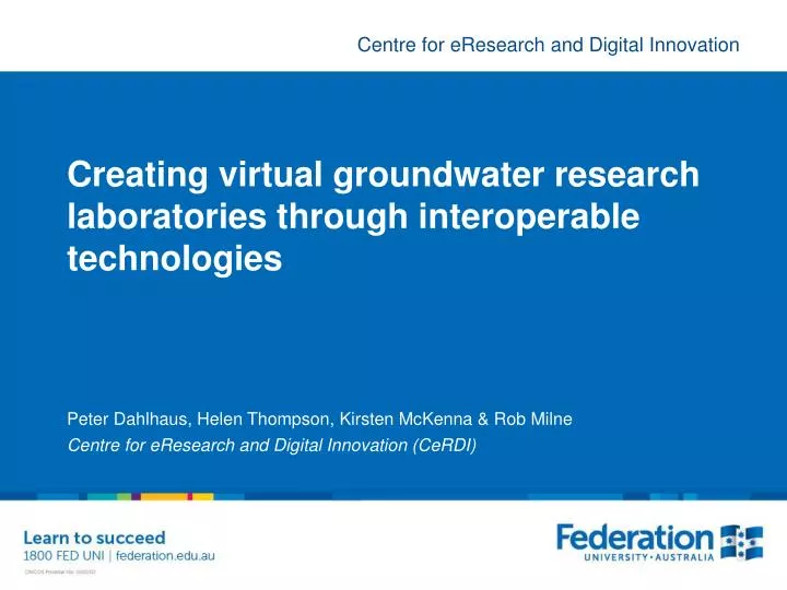 creating virtual groundwater research laboratories through interoperable technologies n.
