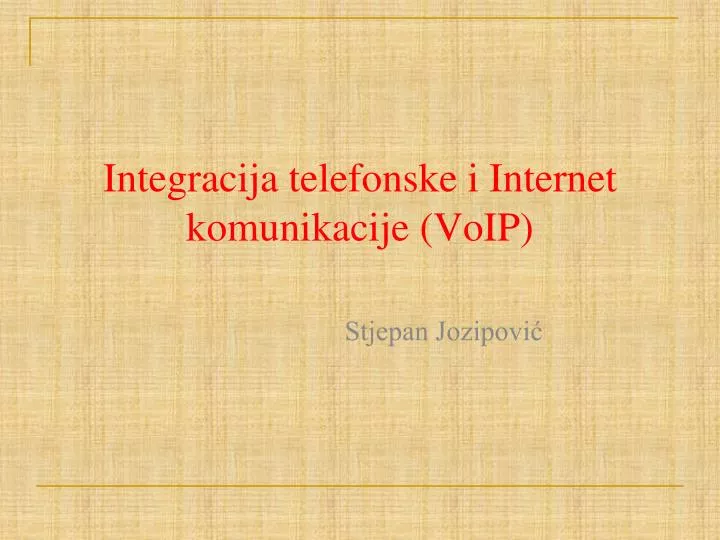 integracija telefonske i internet komunikacije voip n.