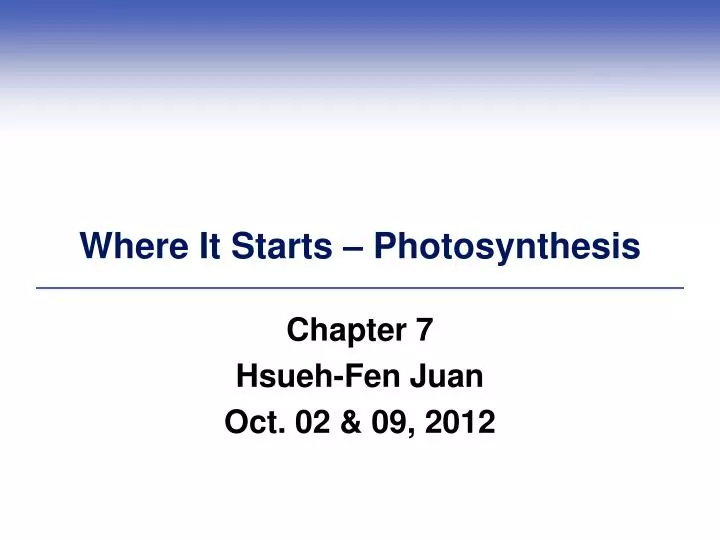 where it starts photosynthesis n.