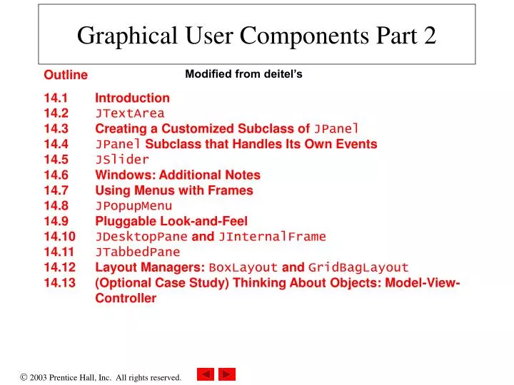 graphical user components part 2 n.