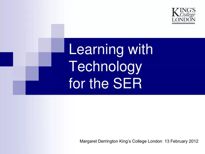 learning with technology for the ser n.
