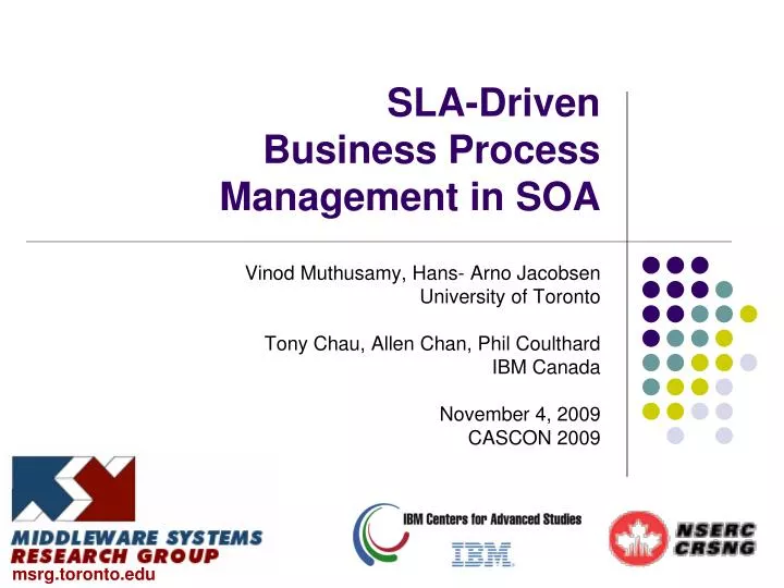sla driven business process management in soa n.