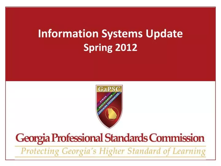 information systems update spring 2012 n.