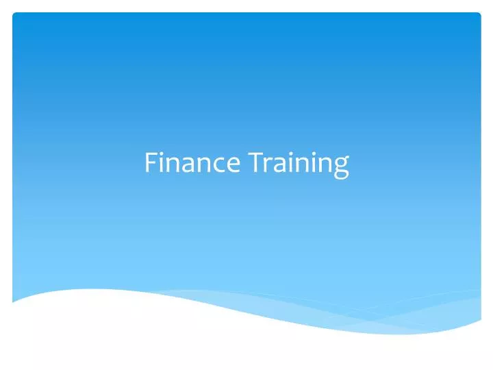 finance training n.