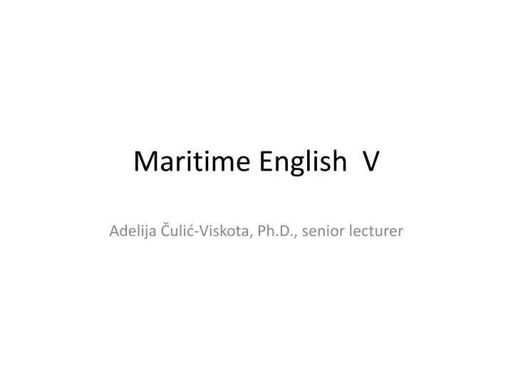 maritime english v n.