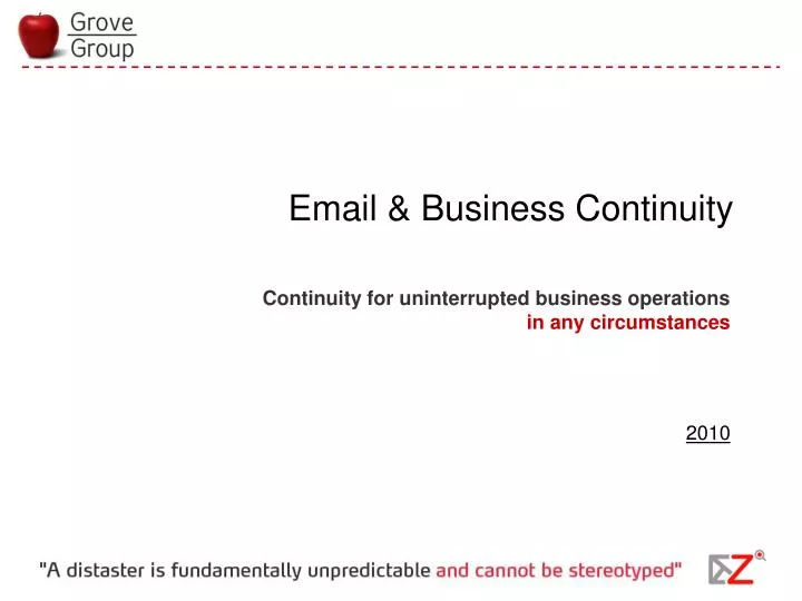 email business continuity n.