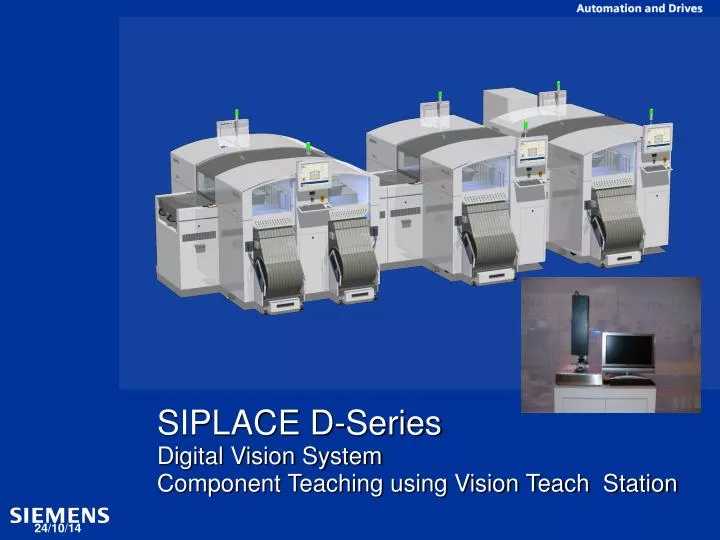 siplace d series digital vision system component teaching using vision teach station n.