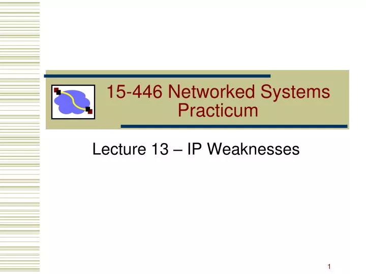 15 446 networked systems practicum n.