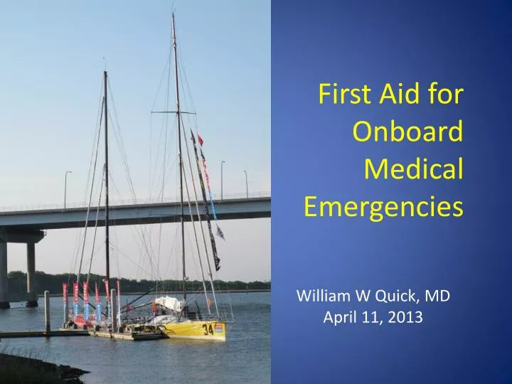first aid for onboard medical emergencies n.