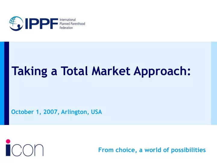 taking a total market approach n.