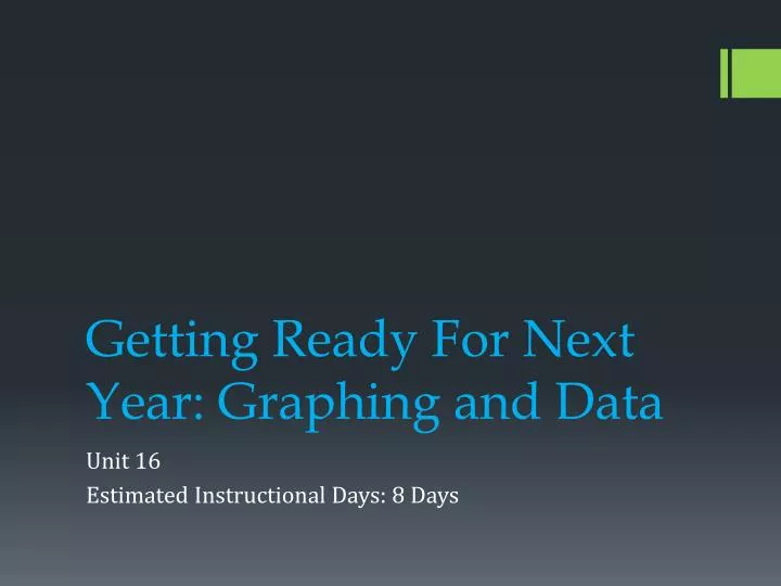 getting ready for next year graphing and data n.