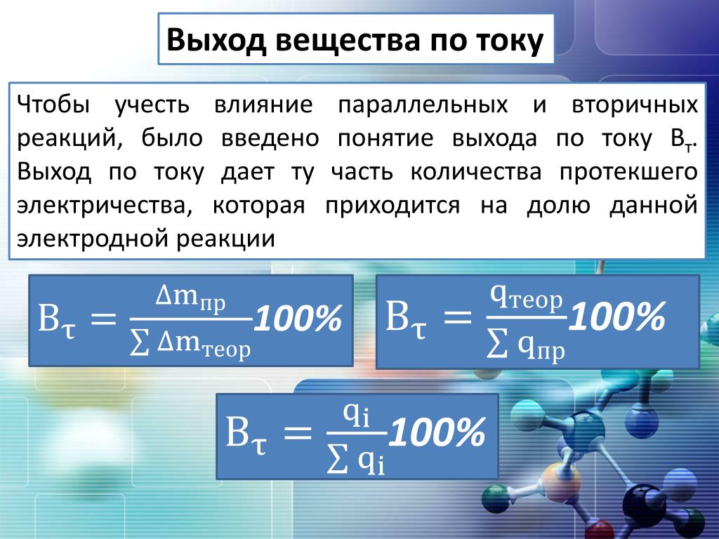 Выход определение. Выход металла по току в электролизе. Выход вещества по току. Выход по току формула. Выход по току электролиз.