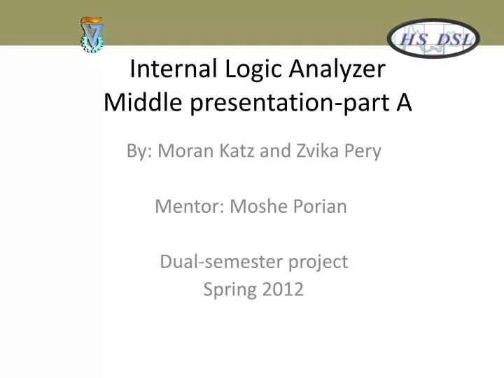 internal logic analyzer middle presentation part a n.