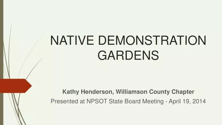 native demonstration gardens n.