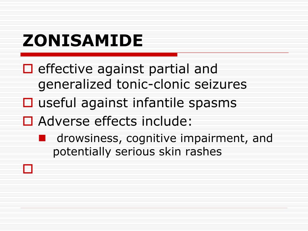 side effects of coming off zonisamide