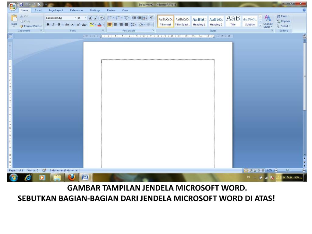 Gambar Microsoft Word 2003 denah