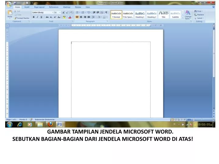 PPT GAMBAR  TAMPILAN JENDELA  MICROSOFT  WORD  PowerPoint 