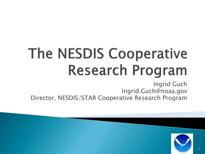 the nesdis cooperative research program n.