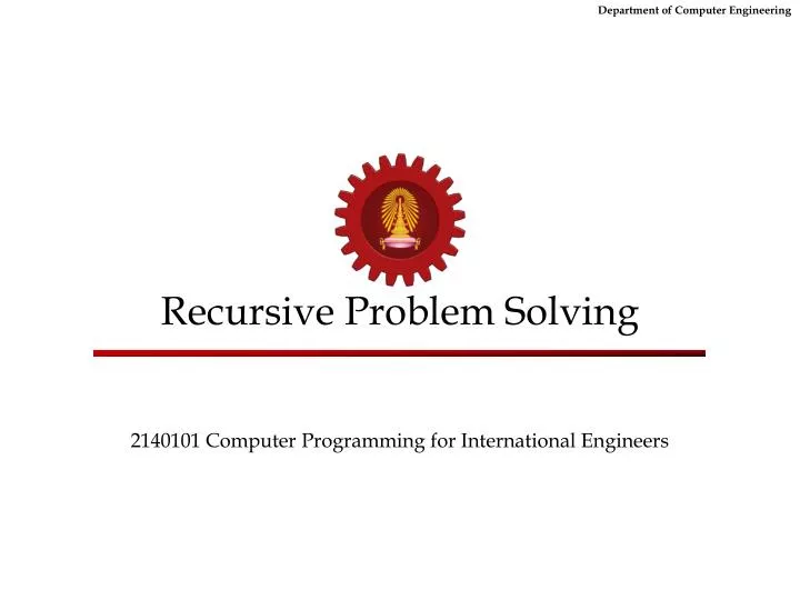 recursive problem solving n.