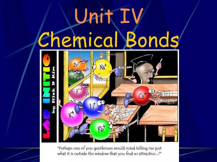 unit iv chemical bonds n.