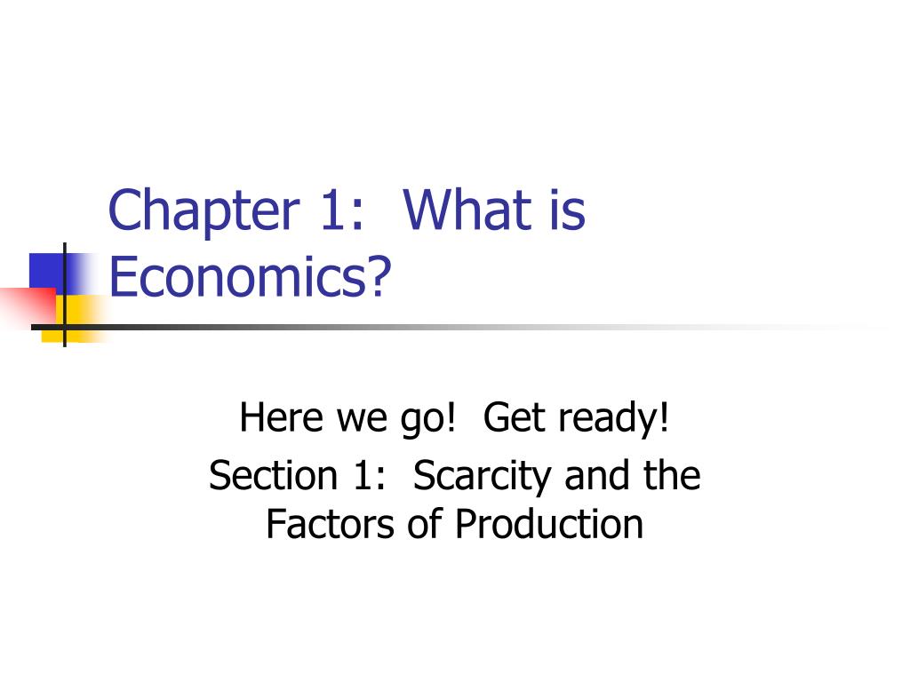 Economics chapter 1