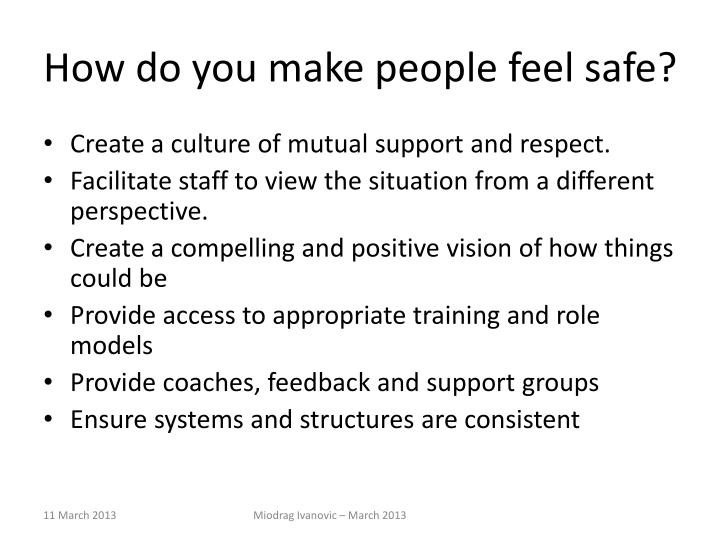 How To Make Someone Feel Safe Around You PPT - ILM - Leading Innovation and Change PowerPoint Presentation - ID