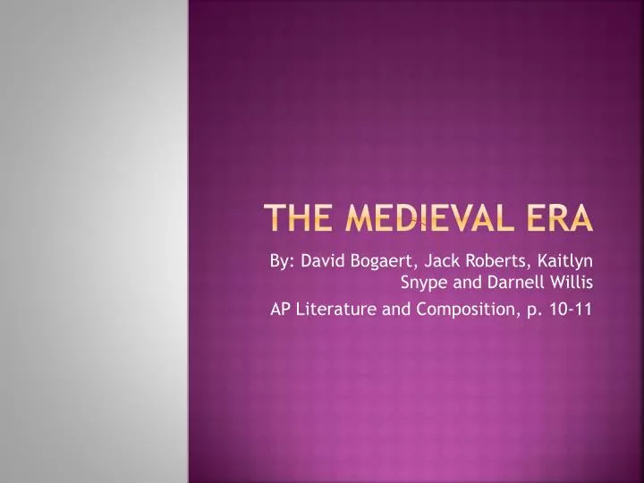 the medieval era n.