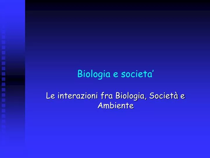 biologia e societa n.
