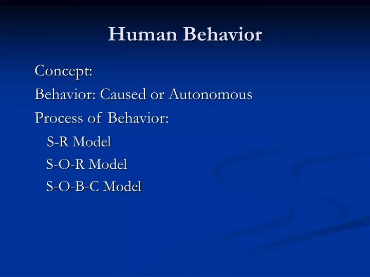 human behavior n.