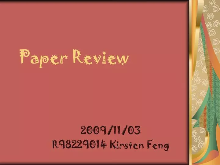 paper review n.