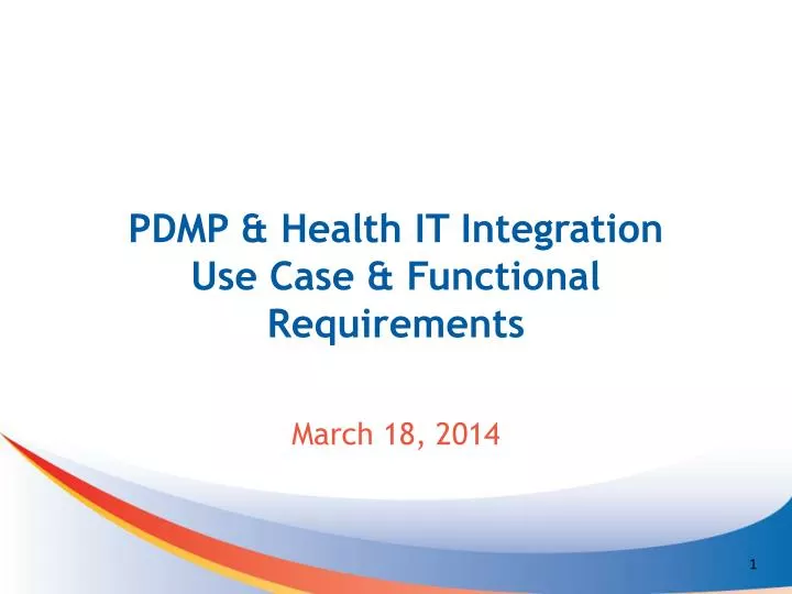 pdmp health it integration use case functional requirements n.
