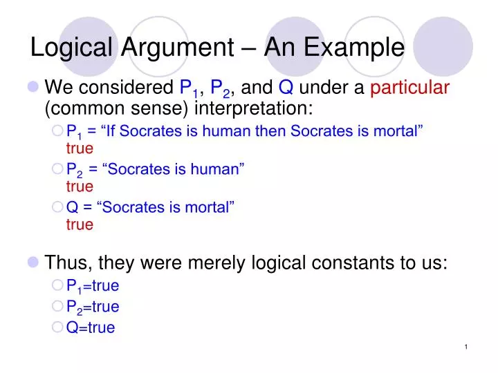 PPT Logical Argument An Example PowerPoint Presentation Free 