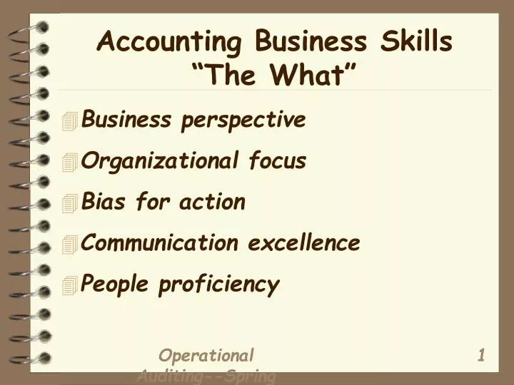 accounting business skills the what n.